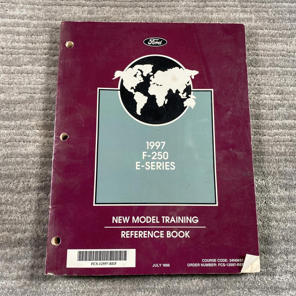 Vintage 1996 Ford 1997 F-250 E-Series Training Reference Manual PB Maroon